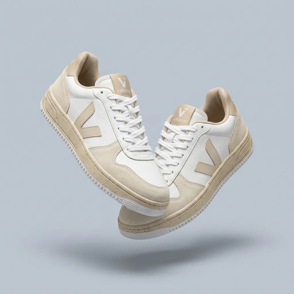 Sneakers Retro Casual White Beige - Sepatu Cibaduyut